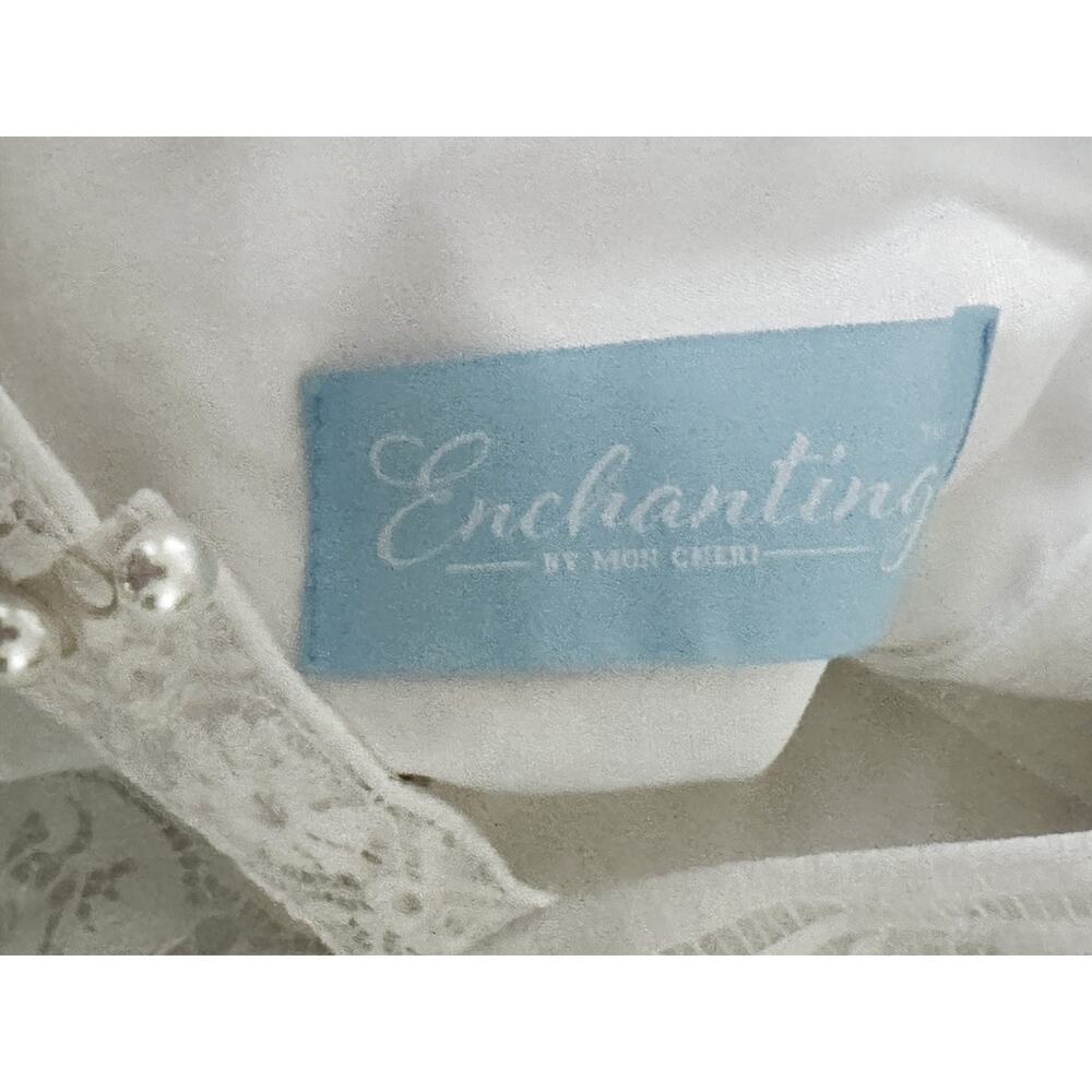 Enchanting By Mon Cherie New 218169 Bohemian Lace Wedding Gown Dress Size 10 View 4